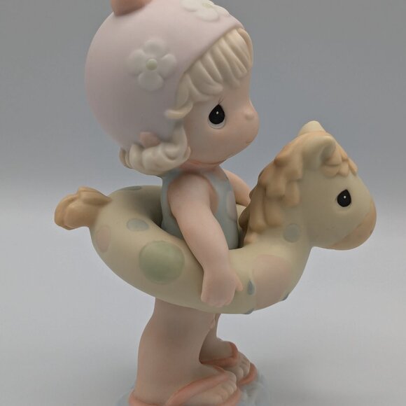 Precious Moments Figurine You're a Life Saver to Me, 1996, Girl with Pool Float - Picture 3 of 8